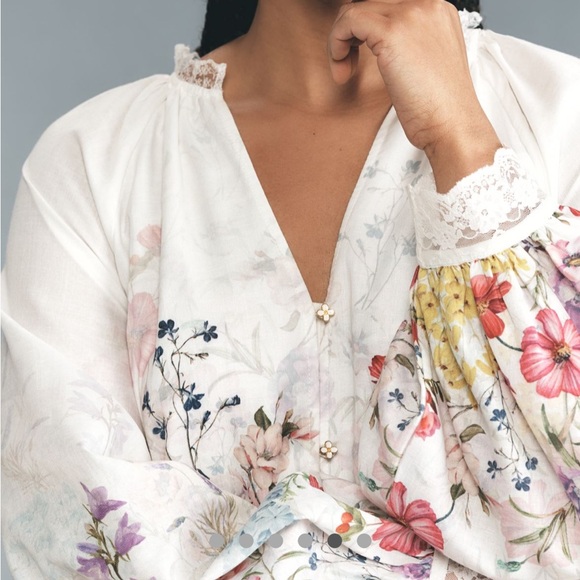 NWT | Let Me Be Long-Sleeve V-Neck Floral
A-Line Midi Dress Size 2X - Picture 4 of 11